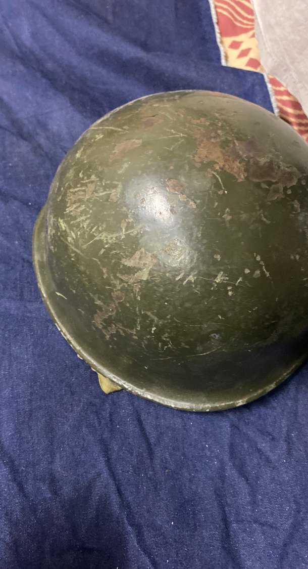 Orijinal Türk Ordusu M1 Çelik Miğfer - Ay Yıldız Boyalı - Askeri - Görsel 3