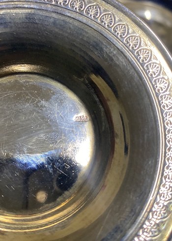 6li 2 adet gümüş kaplama çay tabagi  - Görsel 5