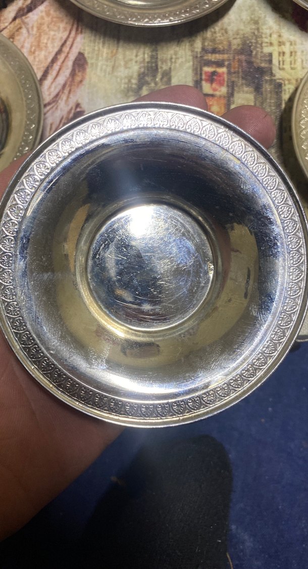 6li 2 adet gümüş kaplama çay tabagi  - Görsel 4