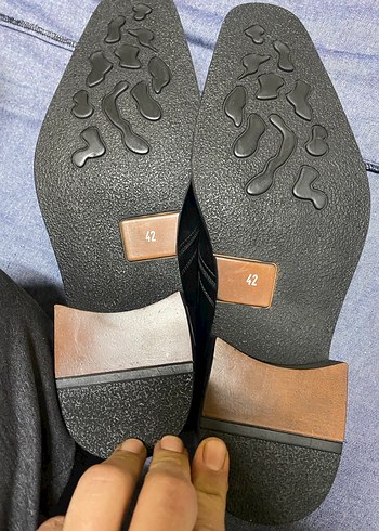 42 Numara Siyah Analin Deri Klasik Kundura - Görsel 8