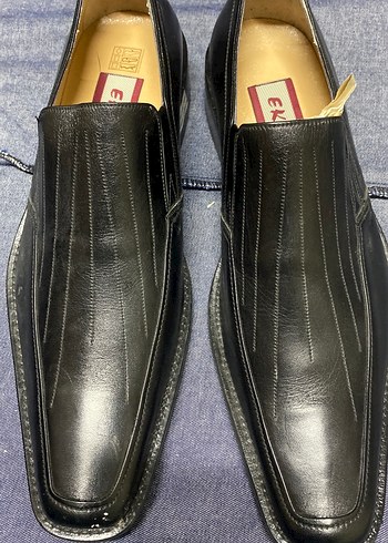 42 Numara Siyah Analin Deri Klasik Kundura - Görsel 9
