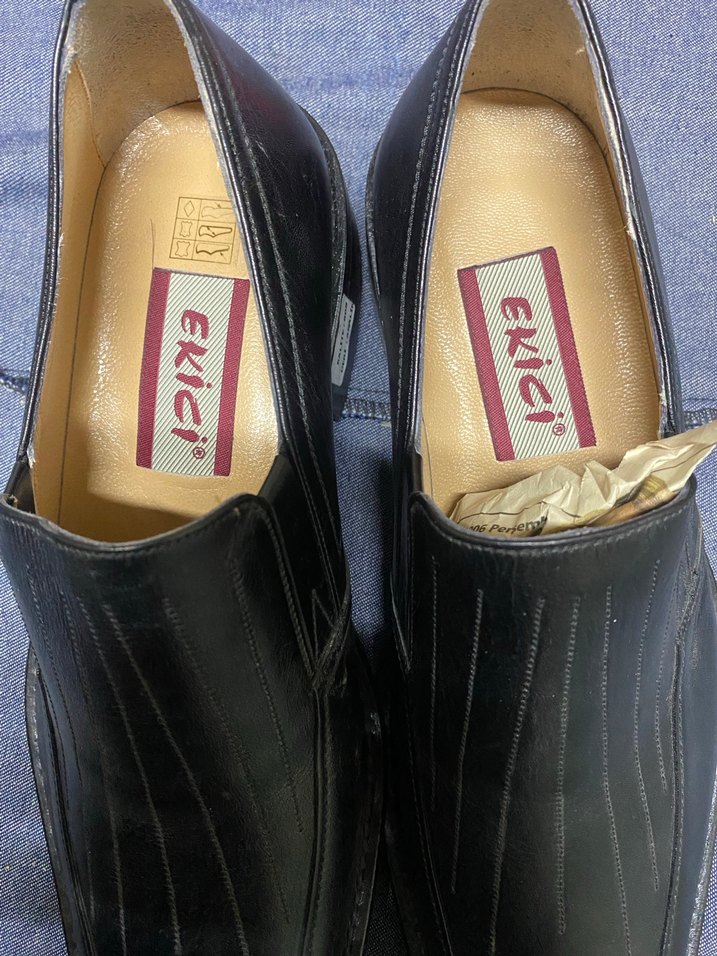 42 Numara Siyah Analin Deri Klasik Kundura - Görsel 2