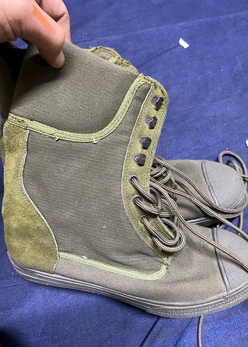 Sıfır Beykoz Kundura Fabrikası Üretimi Vintage Kanvas Askeri Bot - Görsel 9