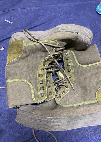 Sıfır Beykoz Kundura Fabrikası Üretimi Vintage Kanvas Askeri Bot - Görsel 2