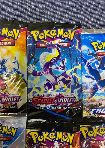  POKEMON 6'LI KART LOTU - SIFIR AÇILMAMIŞ PAKETLER (MUADİL)  - Görsel 3