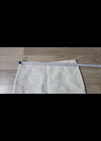 Dantel Detaylı Beyaz Elbise - Görsel 5