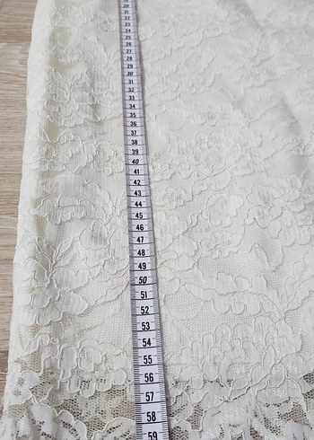 Dantel Detaylı Beyaz Elbise - Görsel 4