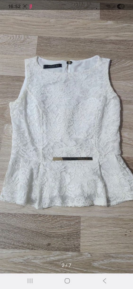 Dantel Detaylı Beyaz Elbise - Görsel 2