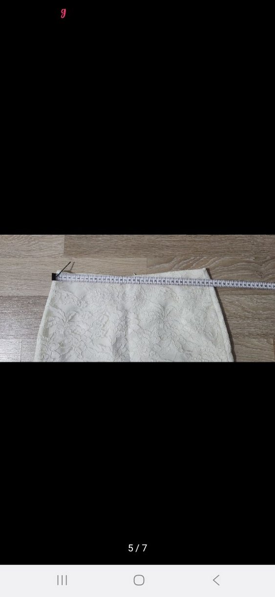 Dantel Detaylı Beyaz Elbise - Görsel 5