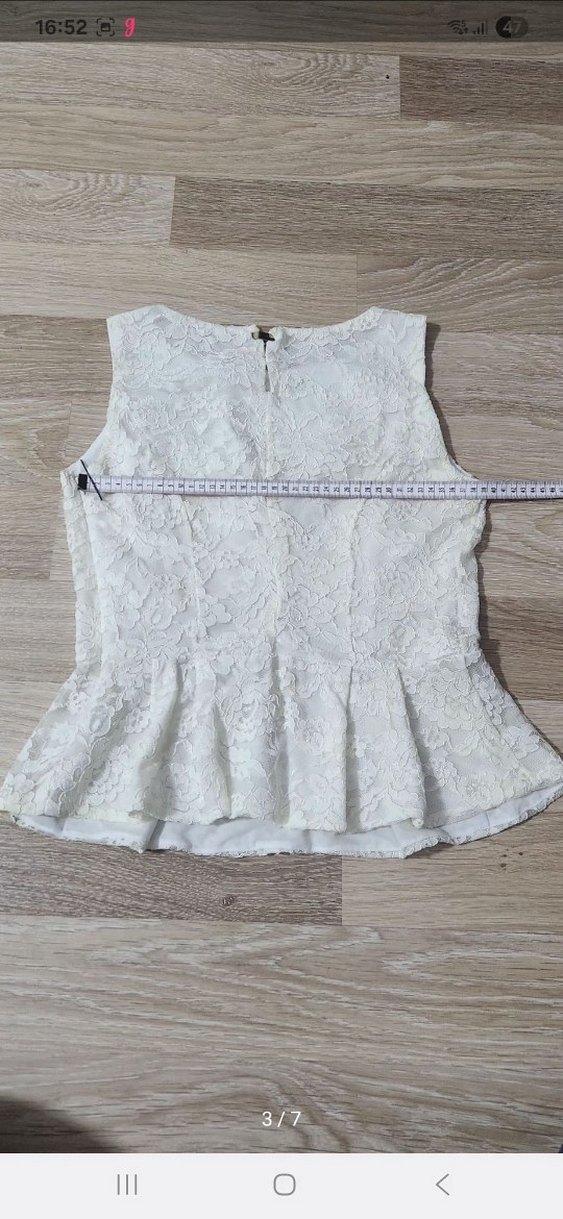 Dantel Detaylı Beyaz Elbise - Görsel 3