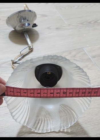 Bej ve Gri Zincirli Sarkıt Lamba - Görsel 6