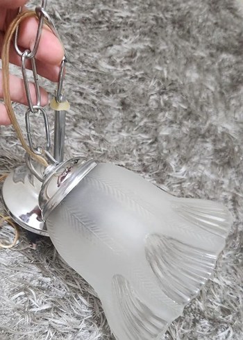 Bej ve Gri Zincirli Sarkıt Lamba - Görsel 2