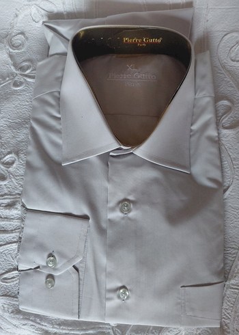 Düğmeli Bej Erkek Gömlek - Görsel 3