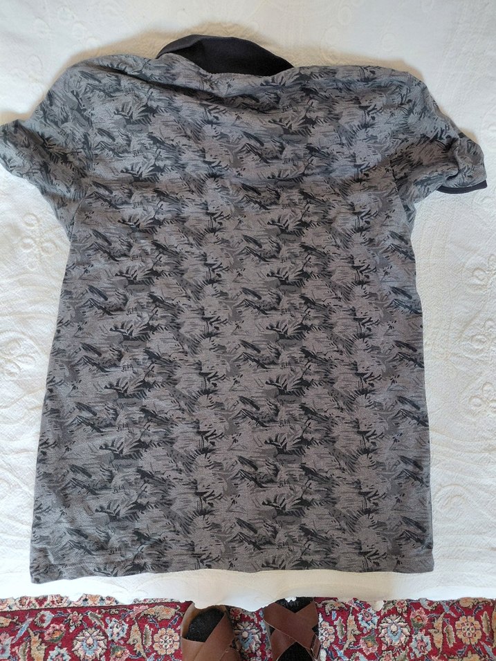 Gri Desenli Erkek Polo Tişört - Görsel 2