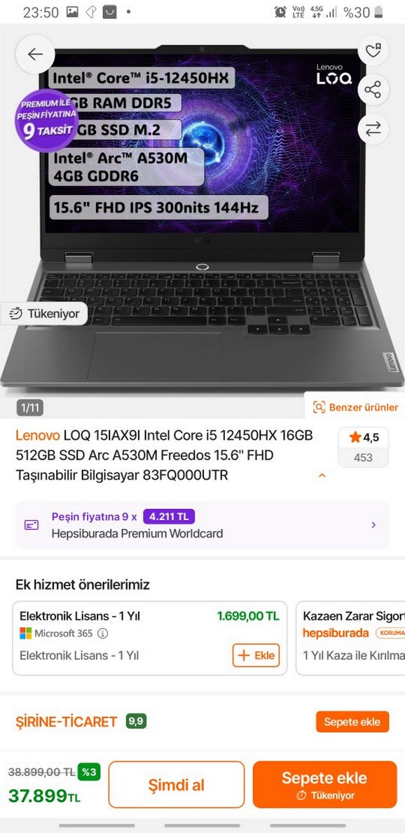 Lenovo LOQ 15 - Görsel 5