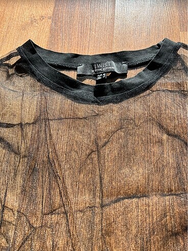 Twist Twist kısa kol transparan tshirt