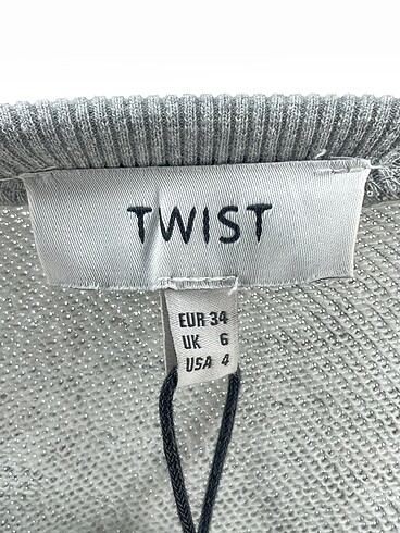 34 Beden gri Renk Twist Kısa Elbise %70 İndirimli.