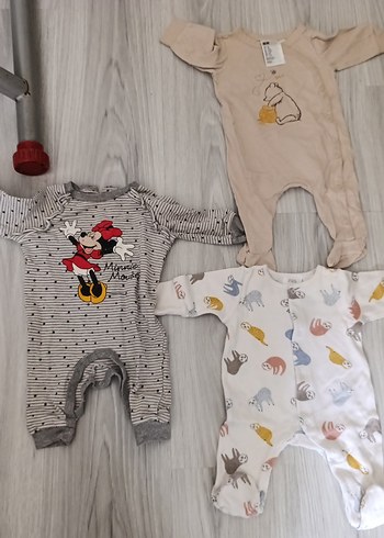 Pamuklu Bebek Tulumları - 3 Adet 3 aylık giyilmemes - Görsel 4