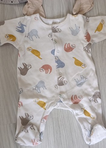 Pamuklu Bebek Tulumları - 3 Adet 3 aylık giyilmemes - Görsel 3