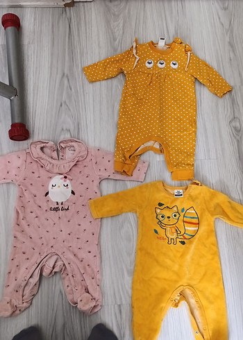 Nakışlı, Örgü Detaylı Renkli Bebek Kız Tulumu - Görsel 2