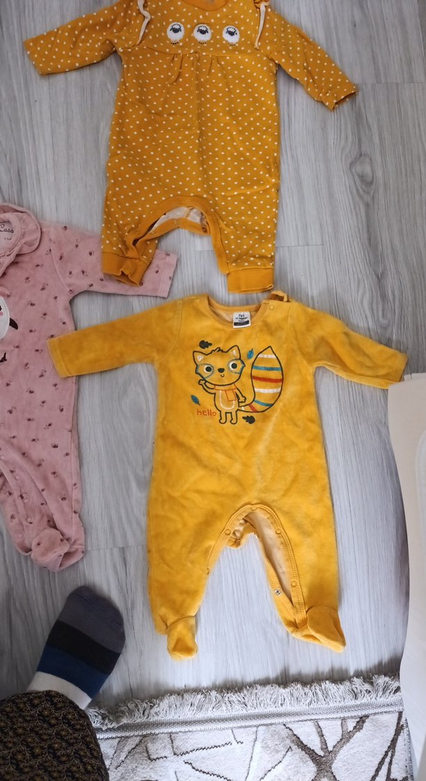 Nakışlı, Örgü Detaylı Renkli Bebek Kız Tulumu - Görsel 3