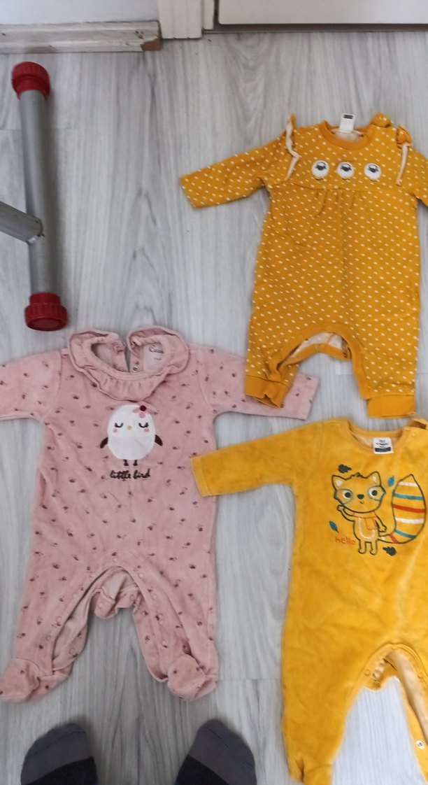 Nakışlı, Örgü Detaylı Renkli Bebek Kız Tulumu - Görsel 4