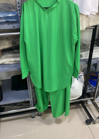 Yeşil Erkek Piliseli Uzun Kollu Pijama Takımı