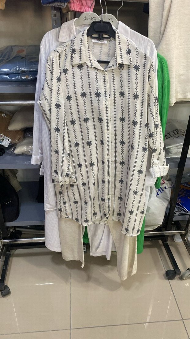 Uzun Kollu Nakışlı Bohem Kadın Gömlek - Görsel 2