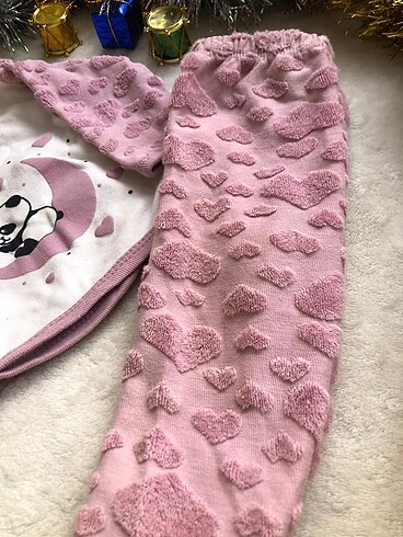 Mor kalp kabartmalı yenidoğan takım - Görsel 2