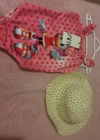 Kız Çocuk Pembe Baskılı Mayo - Görsel 4