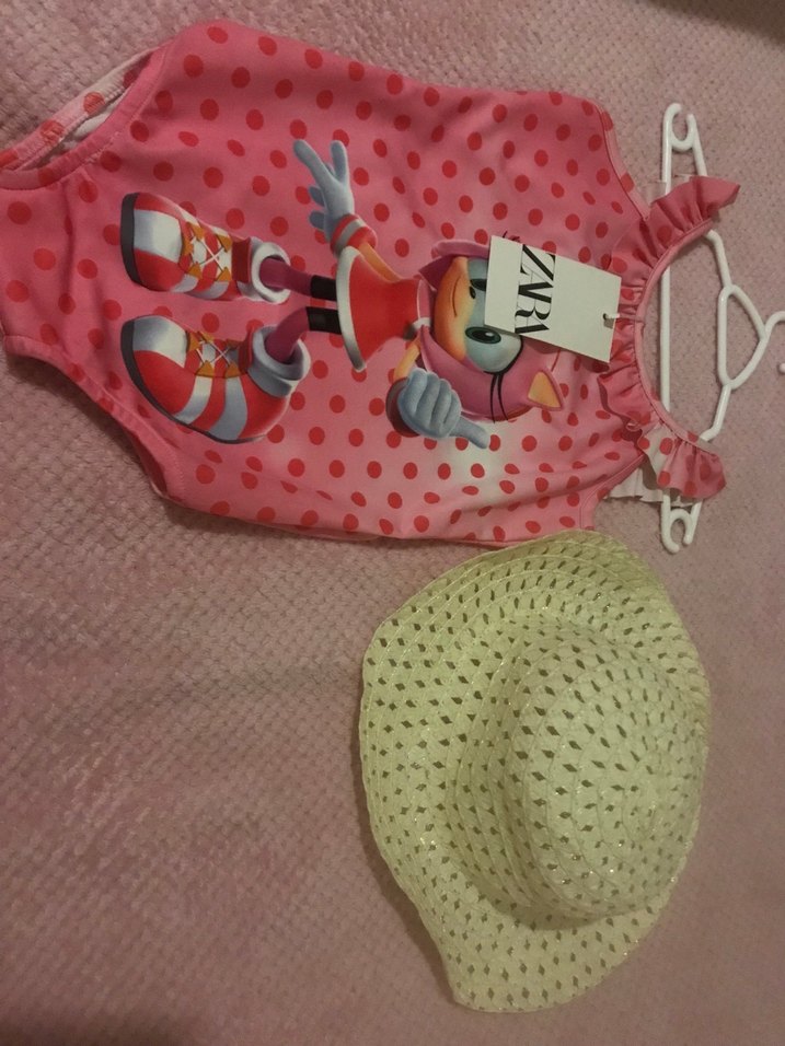 Kız Çocuk Pembe Baskılı Mayo - Görsel 4