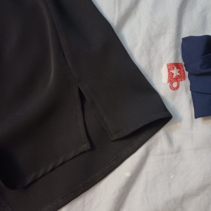 RedShow Uzun Kollu Siyah Deri Detaylı Tunik - Görsel 3