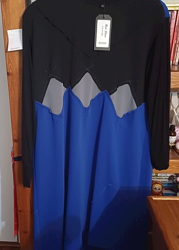 RwdShow Uzun Kollu Rahat Kesim Siyah Lacivert Tunik - Görsel 2