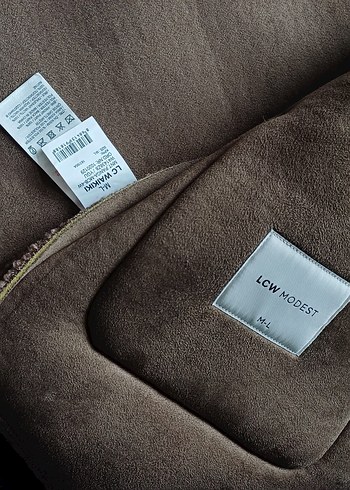 Kahverengi Yaka Peluş Teddy Ceket - Görsel 3