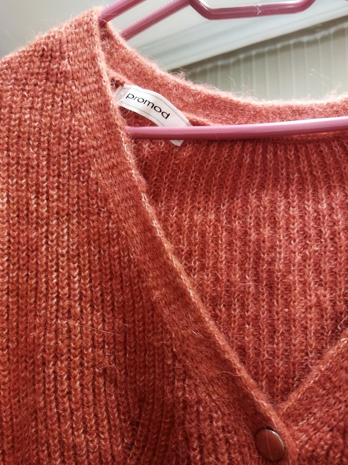 Bohem Midi Kırmızı Örgü Kadın Hırka - Görsel 3