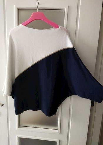 kadın yarasa kollu triko bluz - Görsel 3