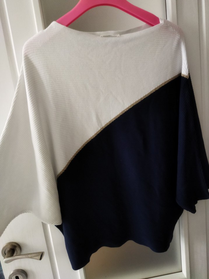 kadın yarasa kollu triko bluz - Görsel 2