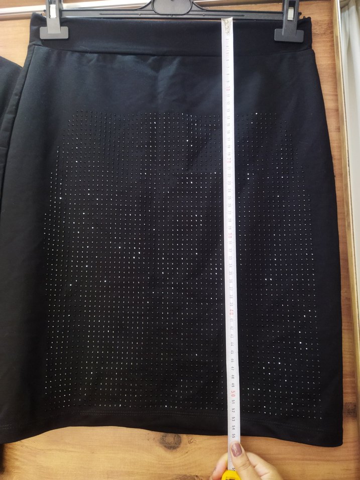 Siyah Payetli Kısa Kollu ikili takım - Görsel 4