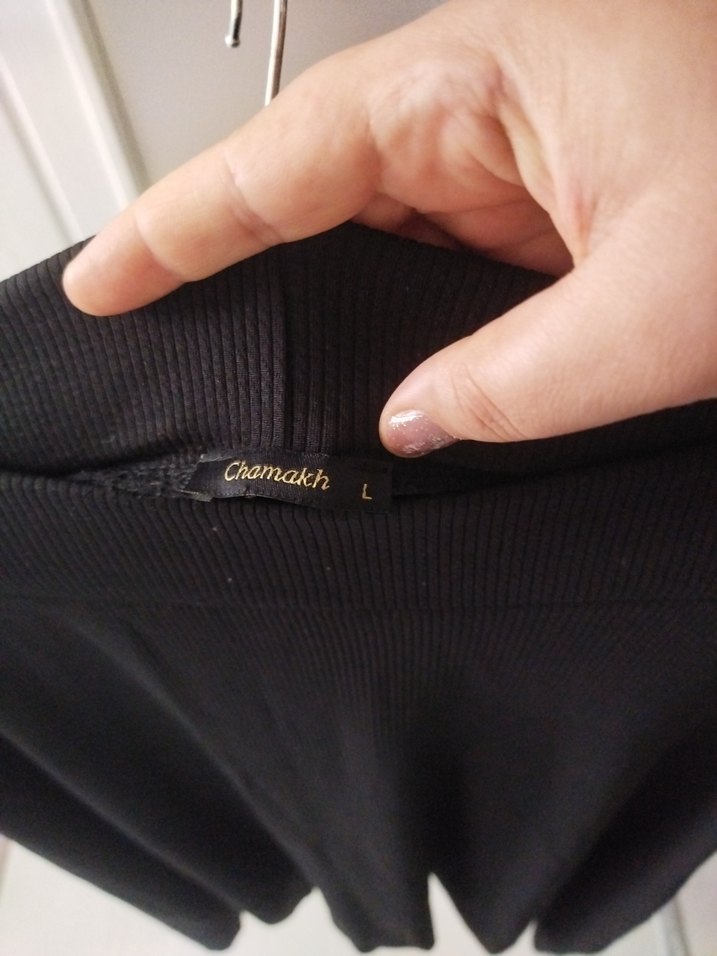 Siyah Midi Drapeli Gotik Kadın Etek - Görsel 3