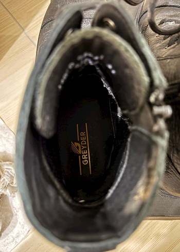 Siyah Deri Bağcıklı Erkek Street Style Bot - Görsel 5