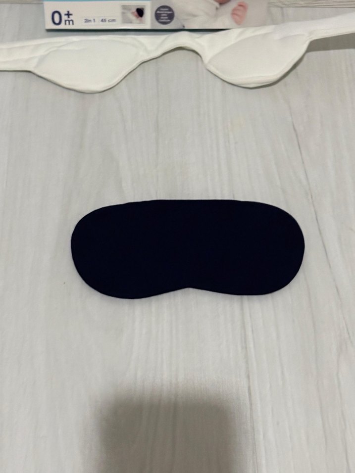 babyJem Beyaz Bebek Uyku Gözlüğü ve Kulak Koruyucu - Görsel 4