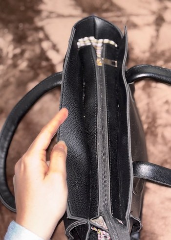 Celine Siyah Deri Kadın Çanta - Görsel 3