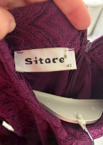 Bordo Dantel Detaylı Uzun Triko Elbise - Görsel 6