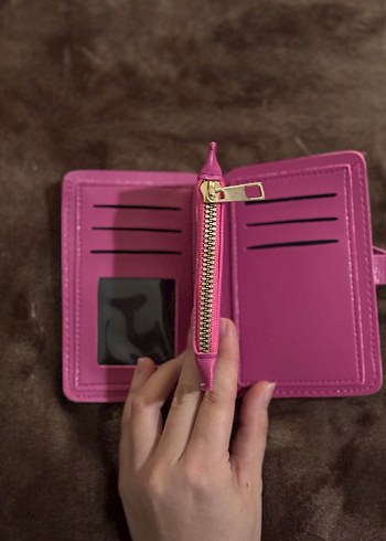 Pembe Deri Tokalı Kadın Cüzdanı - Görsel 4