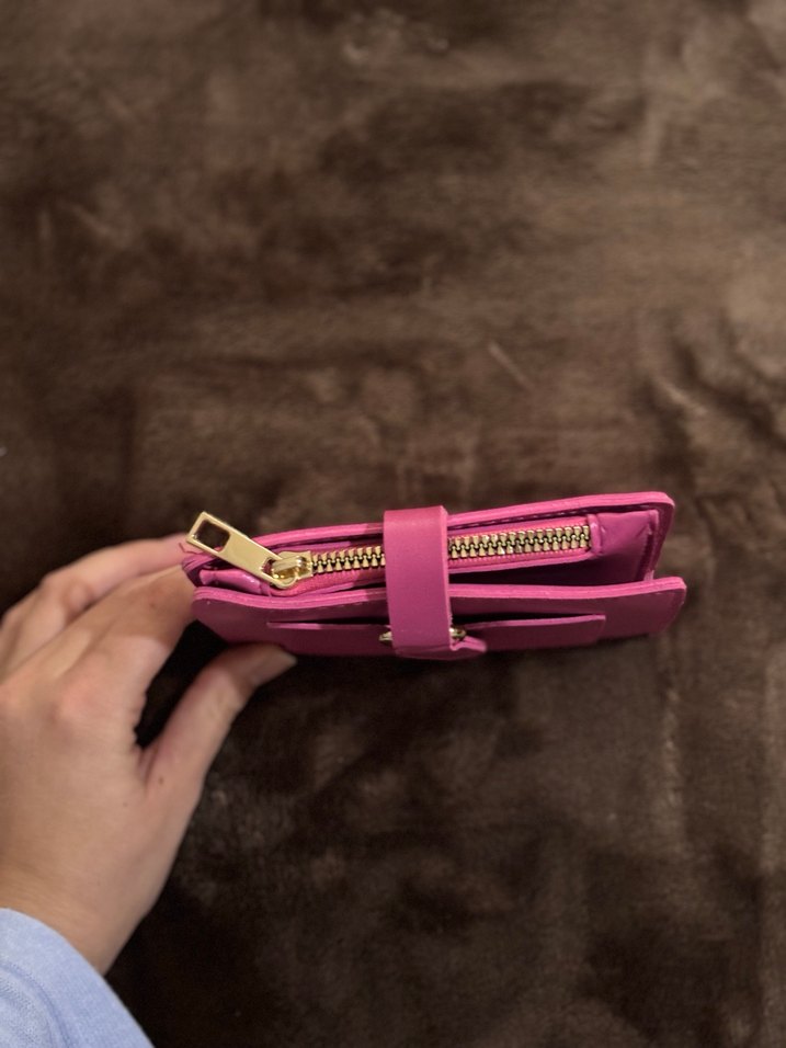 Pembe Deri Tokalı Kadın Cüzdanı - Görsel 3