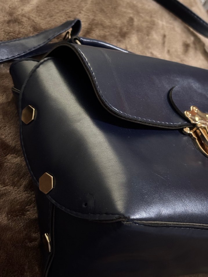 Klasik Siyah Deri Kadın Çanta - Görsel 2