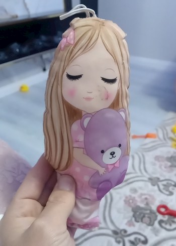 Pastel Pembe Ayıcık Tutmalı Bebek
