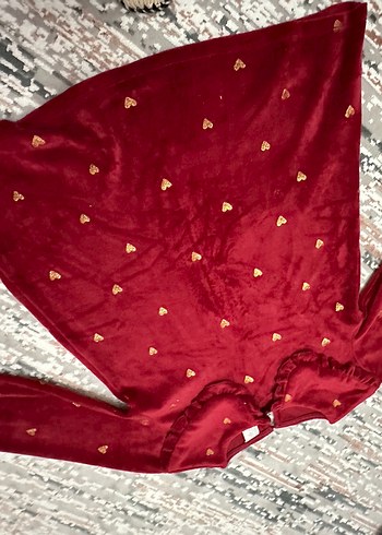 H&M Bordo Kız Çocuk Uzun Kollu Elbise