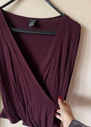 s Beden bordo Renk Lindex bluz