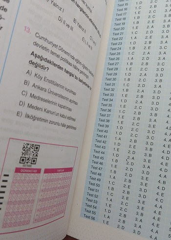 Beden Renk TYT DUT Tarih Sınav Hazırlık Test Kitabı